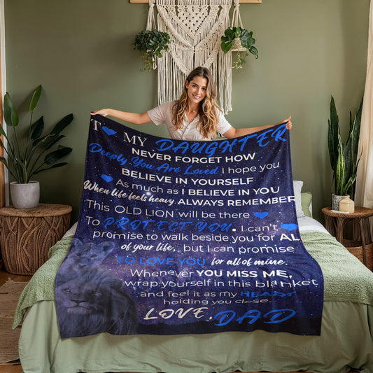 To My Daughter – Coral Fleece Blanket